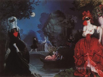 Konstantin Somov Painting - masquerade Konstantin Somov
